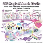 DIY Spray Color Plush Toy Set - Paintable Bag, Scarf, Hat & Pillow
