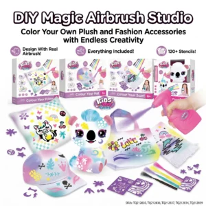 DIY Spray Color Plush Toy Set - Paintable Bag, Scarf, Hat & Pillow
