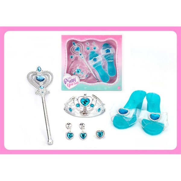 Girls Princess Pretend Play Jewelry Set - DIY Necklace, Crown & Accessories