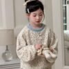 Girls' Pajamas Autumn Winter Thickened Fleece-Lined Floral Home Wear