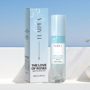 Huile de Parfum Roll-On Rose Dégradé Bleu 10ml, Haut de Gamme, Sans Alcool