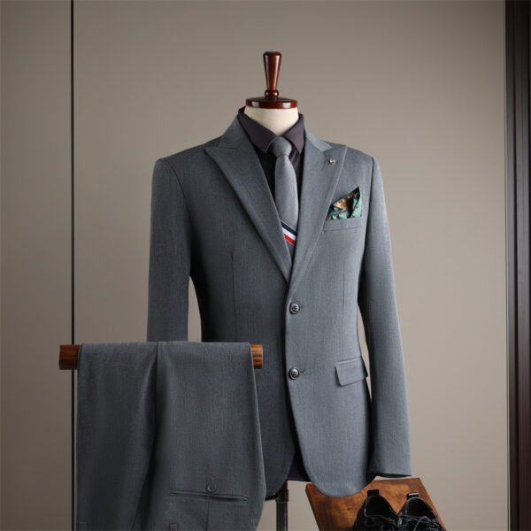 Men's Small Suit Set, New Autumn Style, Groomsmen's Suit, Wedding, Business Casual, Work, Notch Lapel Suit, Slim Fit