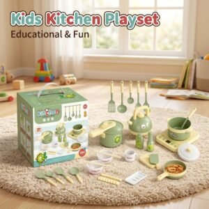 Dinosaur Kitchen Playset with Lights & Sound - Kids Pretend Play Kitchenware
