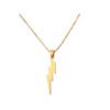 European and American Street Fashion Metal Mini Lightning Necklace, Unisex Pendant