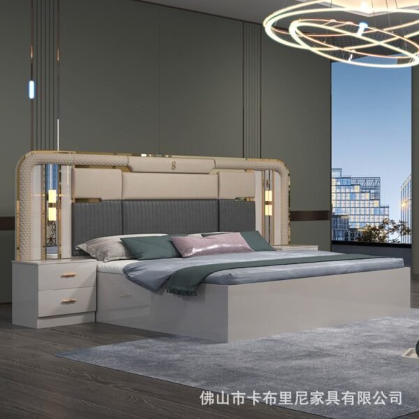 6-Piece Luxury Bedroom Suite - Ivory Bed, Wardrobe, Dressing Table & Chest