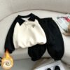 Kids Fleece-Lined Sweatshirt Set - Sports Two-Piece, Boys & Girls