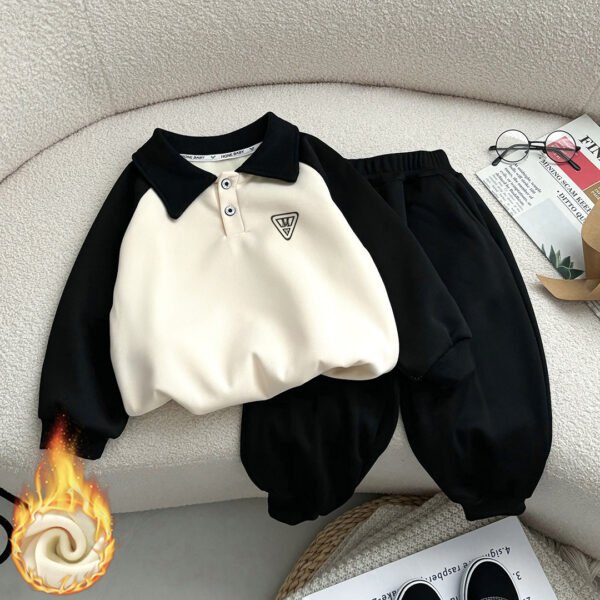 Kids Fleece-Lined Sweatshirt Set - Sports Two-Piece, Boys & Girls