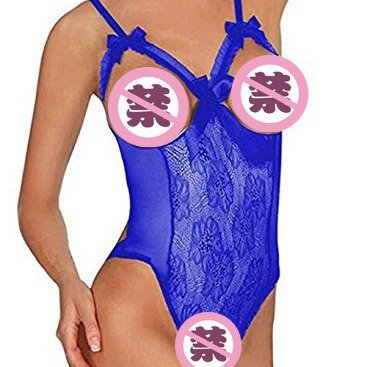 Cross-border foreign trade European and American new sexy lingerie sexy women's mesh dew point hollow jumpsuit sexy suit wholesale