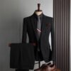 Plus Size Men's Business Casual Slim Wedding Groomsmen Dress Suit