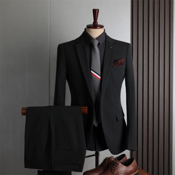 Plus Size Men's Business Casual Slim Wedding Groomsmen Dress Suit