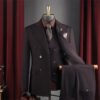 High-End Wine Red Suit Men's Suit Wedding Groomsmen Suit Business Casual High-Quality Professional Suit Suit Men