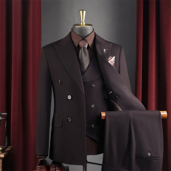 High-End Wine Red Suit Men's Suit Wedding Groomsmen Suit Business Casual High-Quality Professional Suit Suit Men