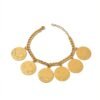 Copper Alloy Electroplated Badge Bracelet, Coin Style Ethnic Jewelry, Retro Gold Geometric Shape 5 Copper Alloy Electroplated Badge Bracelet, Coin Style Ethnic Jewelry, Retro Gold Geometric Shape