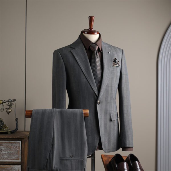 Plaid Suit Men's Business Casual Banquet Wedding Dress Professional Formal Suit
