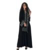 LN258 Modest Fashion Embroidered Cardigan Long Dress with Headscarf