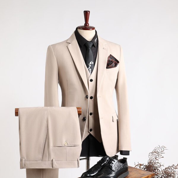 Plus Size Men's Business Casual Slim Wedding Groomsmen Dress Suit