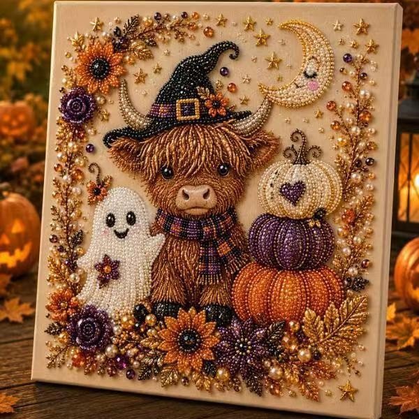 Cross-Border Halloween Raven Pumpkin DIY Pearl Diamond Painting Kit
