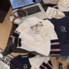 Boys' Pure Cotton Long-Sleeve T-Shirt, Children's Faux Two-Piece Base Shirt, Spring Autumn Style
