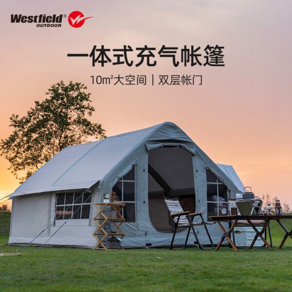 Automatic Inflatable Camping Tent - Large One-Piece Waterproof Family Tent, 6-8 People