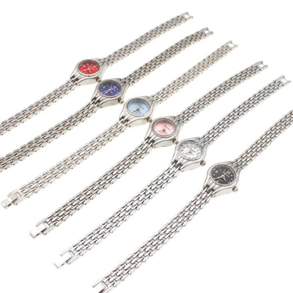 Heart Charm Bracelet Watch - Delicate Chain Wristwatch for Women