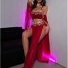 Cross-Border Foreign Trade European and American New Sexy Lingerie Sexy Women's Rhinestone Tassel Chain Dance Outfit Sexy Set