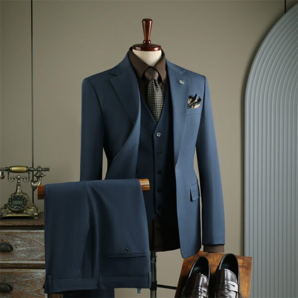 Striped Men's Suit Set – Business Casual Formal Wedding Banquet Suit (Plus Sizes M-7XL)