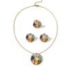 Xiyin Cross-Border Necklace Set, Colorful Design Pendant, Non-Fading Light Luxury Clavicle Chain 5 Xiyin Cross-Border Necklace Set, Colorful Design Pendant, Non-Fading Light Luxury Clavicle Chain