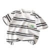 Boys Striped Cotton T-Shirt - Short Sleeve Summer Sports Top