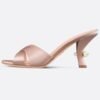 Women's Pearl Sculpted Heel Mules - Open Toe Slide Sandals