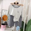 Tencel Modal Seven-Point Sleeve Home Clothes Set, Summer Pajamas for Kids