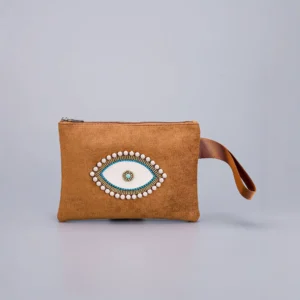 Evil Eye Print Coin Purse - Zipper Storage Clutch Bag