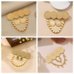 Cross-Border Retro Coin Tassel Brooch, European and American Fashion Pin, Corsage Accessory