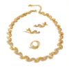 European and American Gold Water Drop-Shaped Alloy Necklace Three-Piece Set, Middle Eastern Jewelry Set