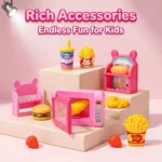 Mini Pretend Play Kitchen Appliance Set - Simulated Microwave, Fridge & Small Appliances