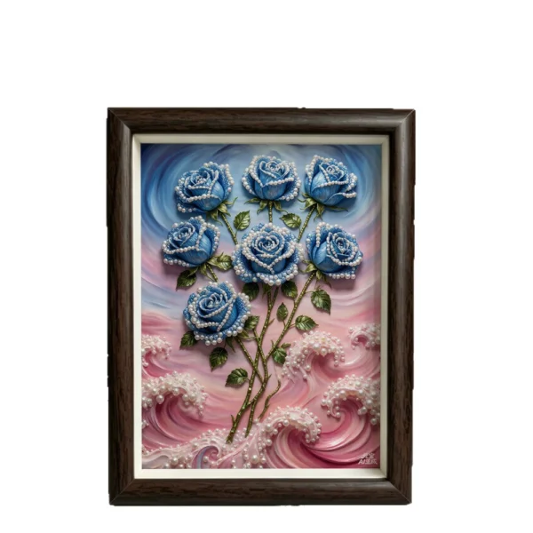 Star & Landscape Pearl Diamond Painting DIY Kit, Small Size with Frame