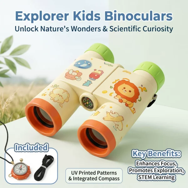 O1CN01pvMZ602EcQeh95RzA_2222124958765-0-cib.jpg_ UV-Print Cartoon Binoculars with Compass & Lanyard - Kids Outdoor Explorer Toy