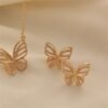 Copper Alloy Micro-Inlaid Zircon Super Flash Butterfly Pendant Clavicle Chain Necklace