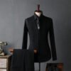 Striped Suit suit men's full set bridegroom suit British style best man clothes business formal wear wedding suit men's clothing