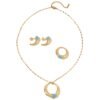 Cross-Border Turkish Circular Necklace Three-Piece Set, Niche Ethnic High-End Jewelry