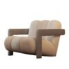 Retro Accent Chair - Designer Single Seat Sofa in Tech Leather