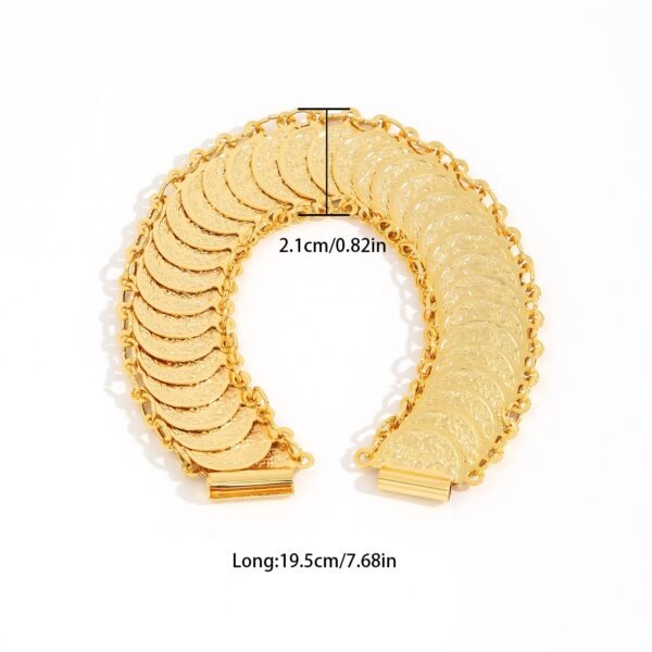 Middle East Ethnic Style Gold-Plated Bracelet, Non-Fading Bridal Bracelet, Wedding Accessory