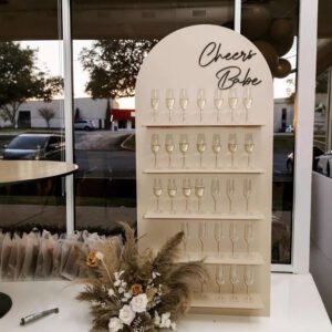 drinks Wall Display Stand – 5-Tier Wedding & Bar Glass Rack, 100 x 200 cm