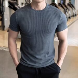 Men’s Quick Dry Sports T-Shirt – Stretch Crew Neck Training Tee