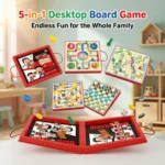 5-in-1 Folding Board Game Storage Box Set