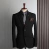 Plus Size Men's Business Casual Slim Wedding Groomsmen Dress Suit