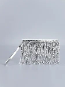 Sequin Tassel Evening Clutch Bag – High-End Straw Woven Bag