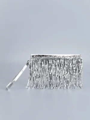 Sequin Tassel Evening Clutch Bag - High-End Straw Woven Bag