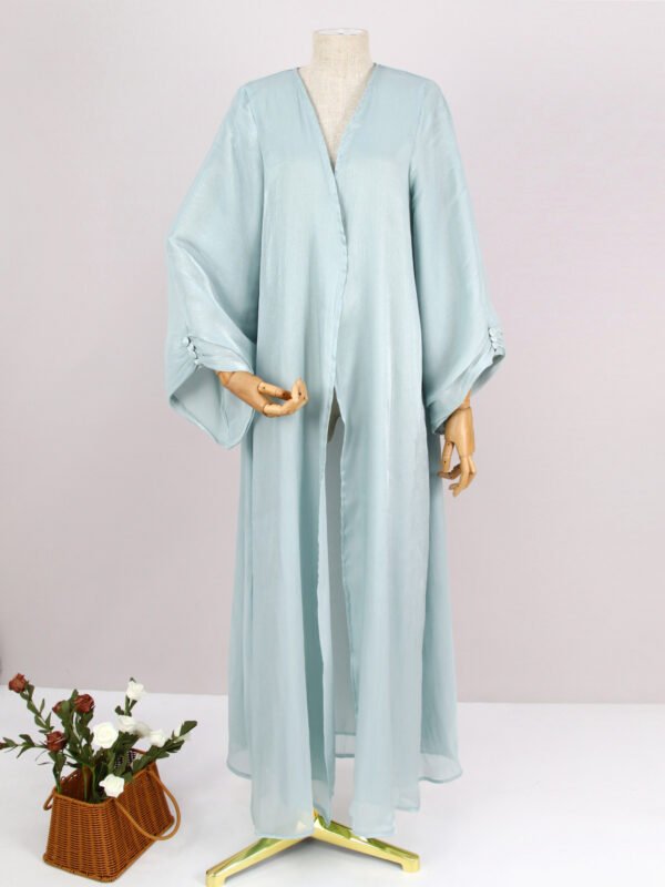 O1CN01r0GGG71QPqwPseCCr_2218191011969-0-cib LN098 Loose-Fitting Oversized Satin Cardigan with Lantern Sleeves