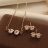 Copper Alloy Glasses-Shaped Zircon Fashion Necklace Korean Jewelry 2 Copper Alloy Glasses-Shaped Zircon Fashion Necklace Korean Jewelry