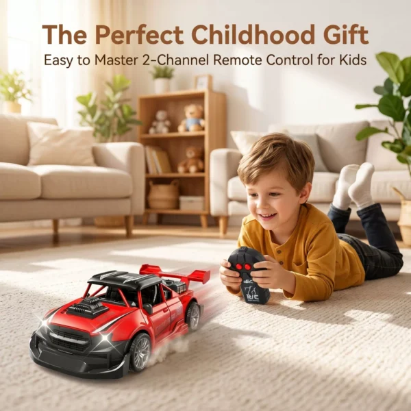 Two-Channel Skeleton Remote Control Racing Car with LED Lights